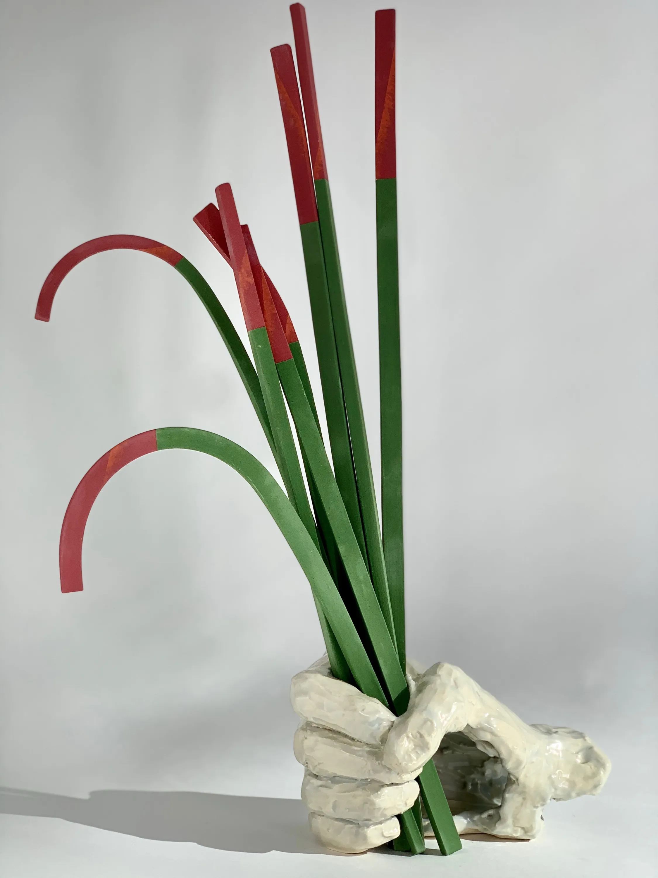 Ceramic Reed Sculpture, Ceramic, mixed media, 2023