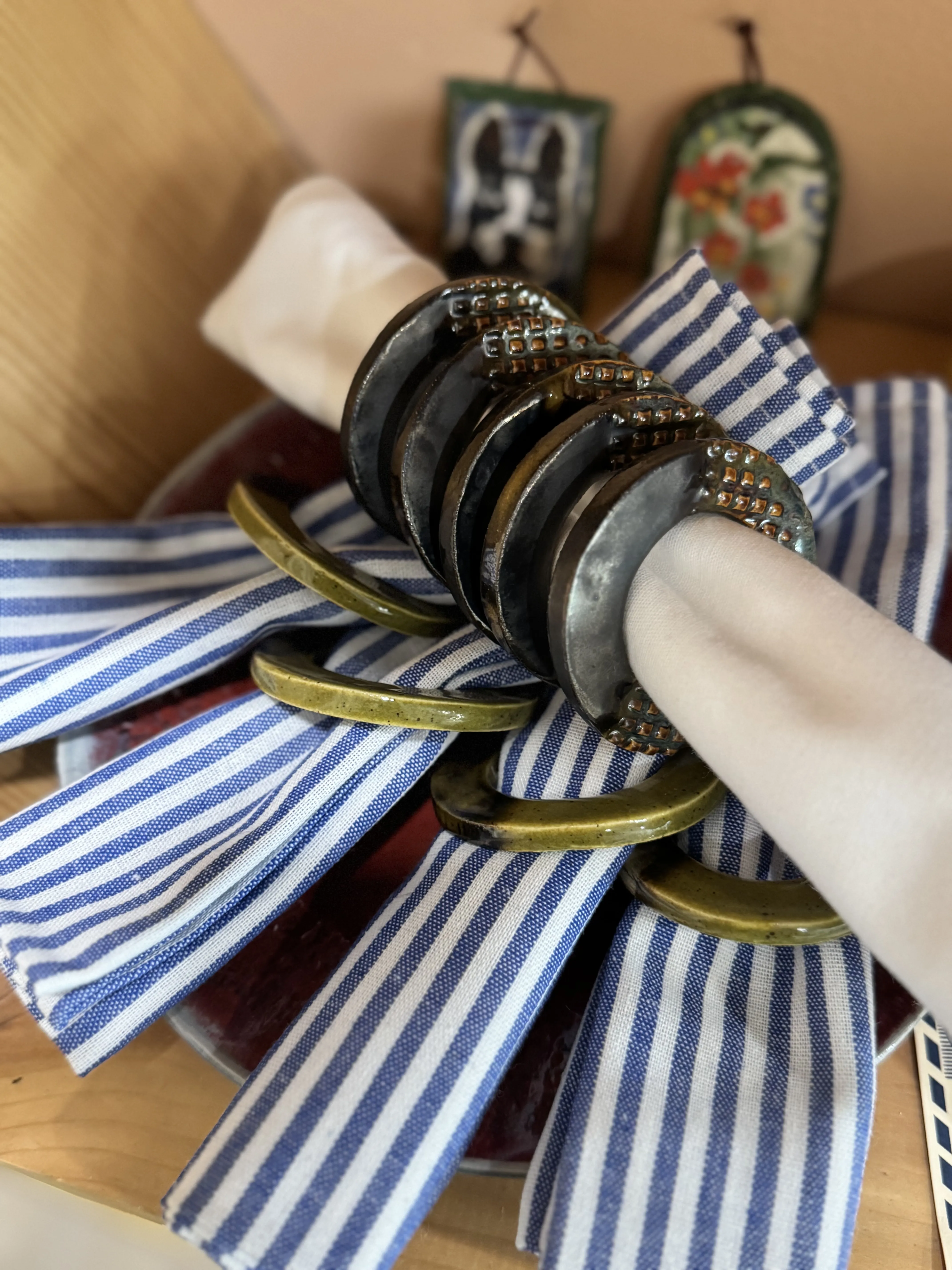 Napkin Rings, Stoneware, glazed, 2026